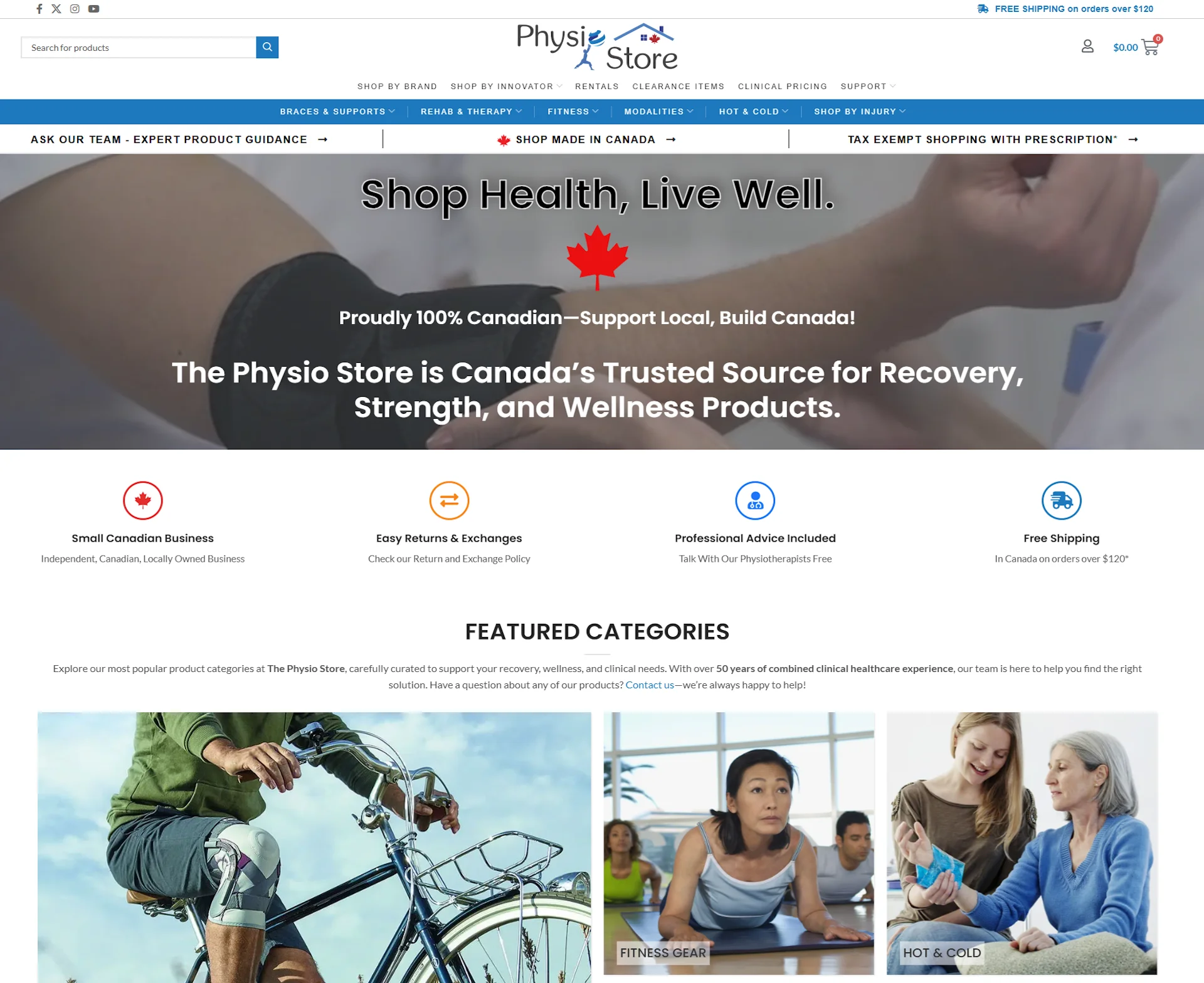 website development service 20 screencapture physiostore